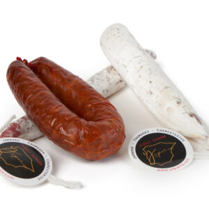 Trio de charcuteries catalanes ( fouet catalan, llangonisse et chorizo de léon)